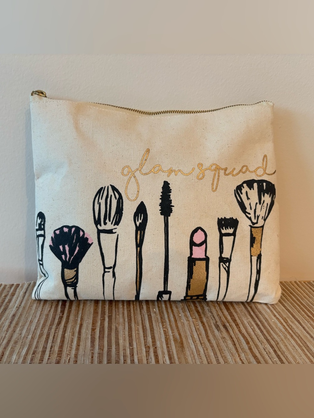 Glam Squad Canvas Makeup Bag